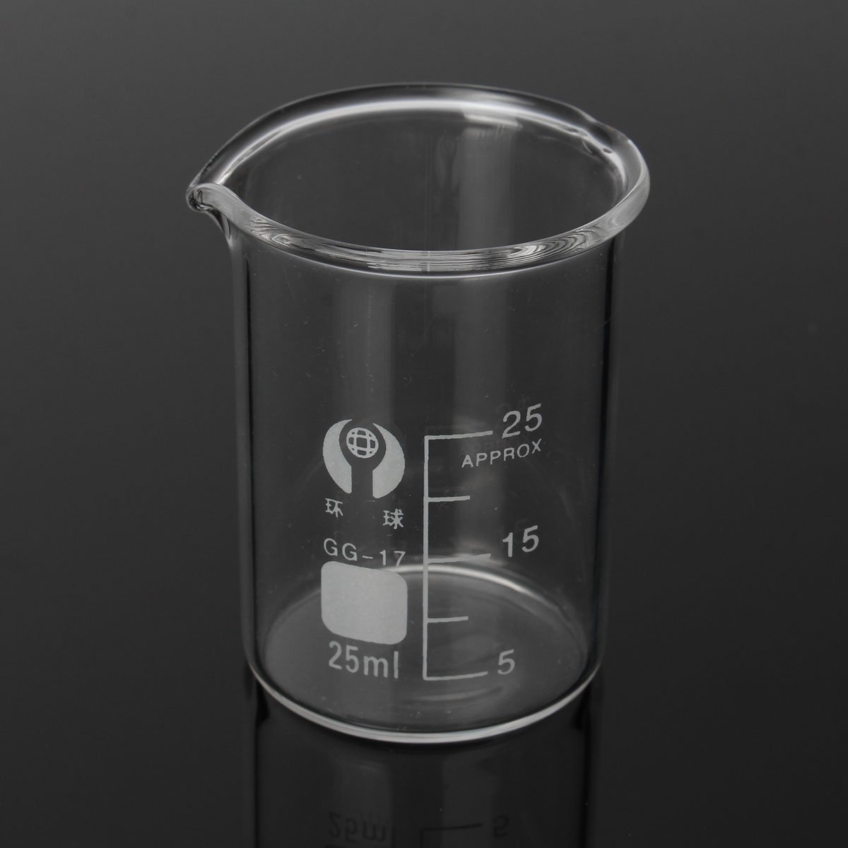 بيكر زجاجي 25 مل مدرج Beaker 25ml